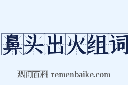 鼻头出火组词是什么意思的图片
